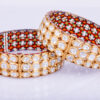 GOLD &UNCUT DIAMOND (POLKI) BANGLES PAIR - Image 2